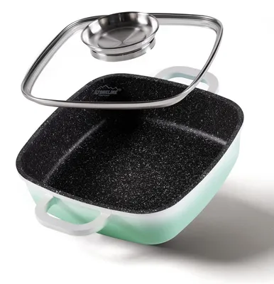 Produktbild von STONELINE® Servierpfanne Eckig 20 cm Mint | mit Deckel