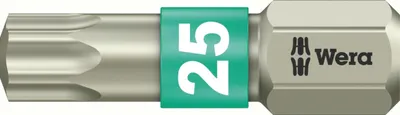 Produktbild von WERA Torx-Bit T10 Edelstahl 25 mm 1/4"