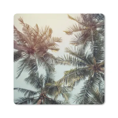 Produktbild von MuchoWow® Mauspad Mousepad Palme - Sommer - Tropisch 20x20 cm - Mousepads - Maus Mat - Pad - Mausunterlage - Desk Mat - Bureauartikeln