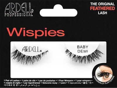 Zdjęcie produktu dla Ardell | Rzsy sztuczne Baby Demi Wispies - Czarny - 100% naturalne wosy - Wodoodporne, wielokrotnego uytku