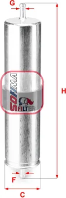 Produktbild von Kraftstofffilter SOFIMA S 1838 B für MINI Schrägheck (R50, R53) Filtereinsatz