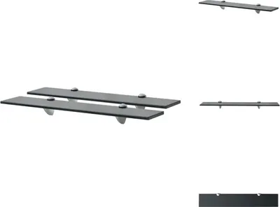 Image de vidaXL Étagères flottantes 2 pcs. Verre 60x10 cm 8 mm - Étagères murales
