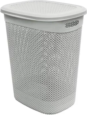 Produktbild von Famanu Wäschekorb 52 Liter - grau, ca. 57 x 45 x 38 cm