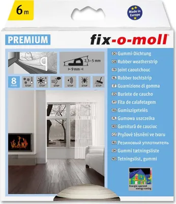 Produktbild von P-Profildichtung fix-o-moll 6m weiß