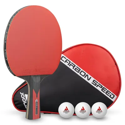 Produktbild von Tischtennisschläger Tischtennis-Set - Carbon - 5-teilig - Mit Tischtennistasche