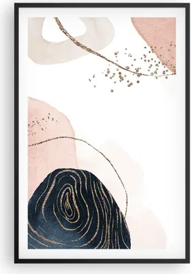Produktbild von Gerahmtes Poster - Schwarzer Rahmen - Abstraktion Modern Grafik - 61x91,5 cm - Wand Bild - Wanddeko - Wandbilder - Wandposter - Bilderrahmen - Bilder - Kunstdruck - Wandbild - P2BPA61x91-4217