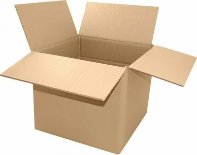 Produktbild von 1x Faltkarton  400x400x(100)-350mm mit variabler Höhe 1-wellig Dickwelle braun