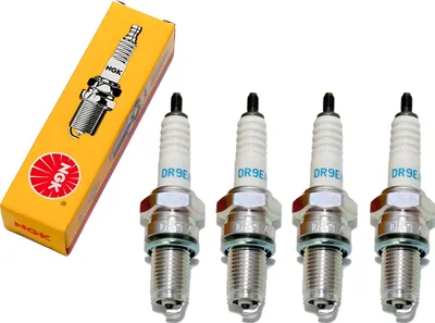 Immagine prodotto di Set di candele NGK 4x Candele DR9EA con soppressione delle interferenze, filettatura lunga 19,0 mm Ø 12,0 mm, 2871 / 3437
