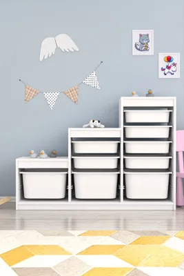 Produktbild von Skye Decor, Swiss - White, Schränke, Mehrzweckschrank, Weiß, 132 x 93 x 30 cm
