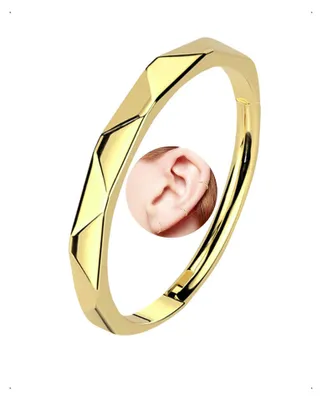 Productafbeelding van SanKristo Titan Neusring, diamantvormige segmentring, clicker oorbellen