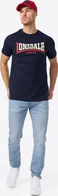 Image de T-shirt homme coupe regular TWO TONE Navy L Lonsdale