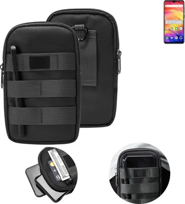 Produktbild von K-S-Trade Holster Gürtel Tasche kompatibel mit Ulefone Note 7 Handy Tasche Schutz Hülle dunkel-grau viele Fächer, 1x