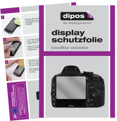 Produktbild von 5x Schutzfolie für Nikon D3200 klar Displayschutzfolie Folie Display Schutz dipos