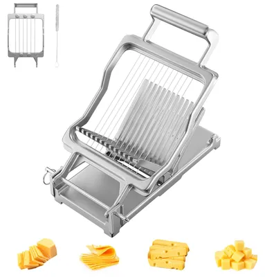 Kaasschneider mit 1 & 2 cm Klingen, Edelstahl, für Blockkäse
