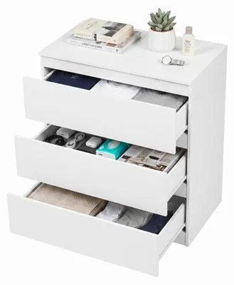 Immagine prodotto di Cassettiera camera da letto - Con 3 cassetti - Bianco - 60 x 40 x 70 cm