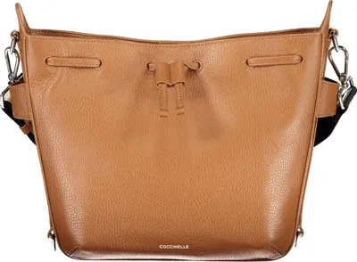 Produktbild von Elegante braune Handtasche mit verstellbarem Schultergurt und Kontrasten
