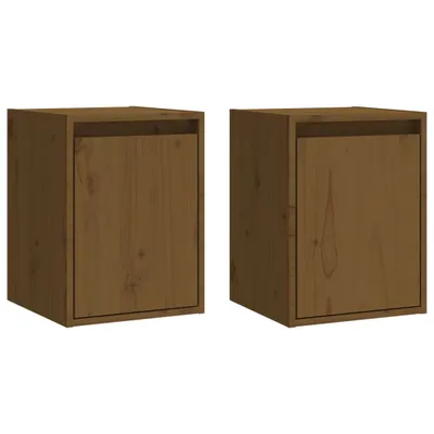 Obrázek produktu pro vidaXL Nástěnné skříňky 2 ks. Medově hnědá 30x30x40 cm z masivního dřeva borovice
