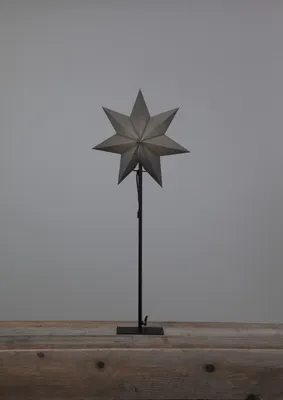 Produktbild von Standstern 'Ozen', ohne Lochung, grau, E14, 85 cm