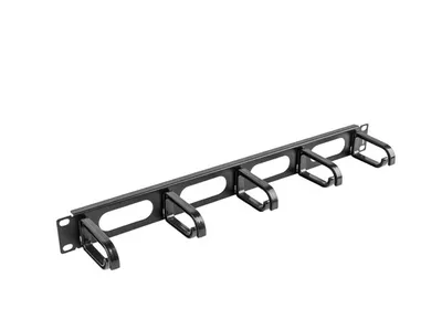 Produktbild von Lanberg Kabelführungspanel 19" 5 Ringe 1U Typ B schwarz