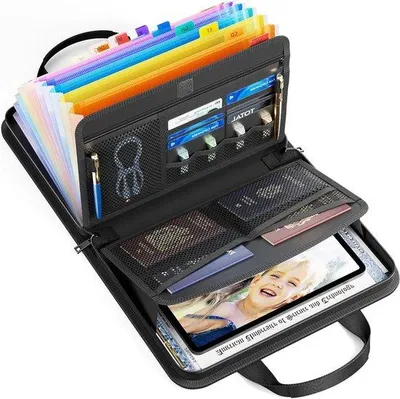 Produktbild von Famanu Dokumentenorganizer mit 13 Fächern - A4 Format - Wasserfest - Schwarz