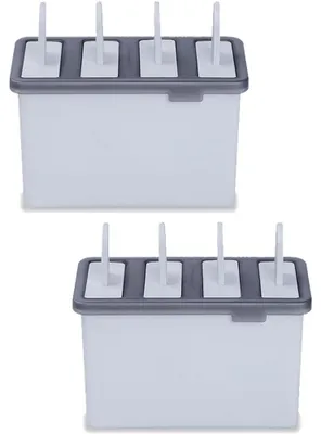 Produktbild von Eisformen-Sets, wiederverwendbare Eiscremeform – spülmaschinenfest, langlebig, DIY-Eisformenhalter