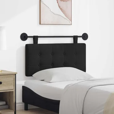 Produktbild von "Neues Produkt" Hängevorderseite Wandmontiert - CLORIS - Schwarz 90x55x5 cm Stoff - Kopfteile V3260