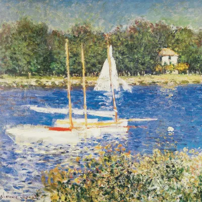 Produktbild von Claude Monet Kunstdruck Bild - Das Seinebecken Bei Argenteuil, 1874 (100 x 100 cm)