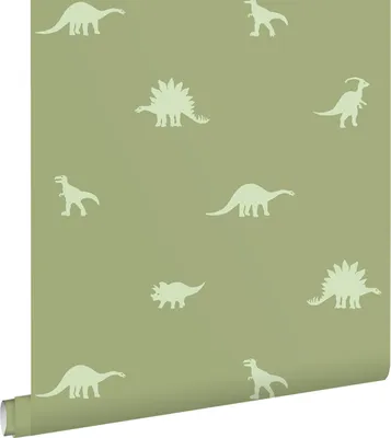 Immagine prodotto di ESTAhome carta da parati dinosauri verde grigiastro 50 x 900 cm