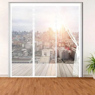 Immagine prodotto di Zanzariera magnetica per esterni - Protezione dagli insetti - Adatta per porte finestre - 110x215 cm - Bianca