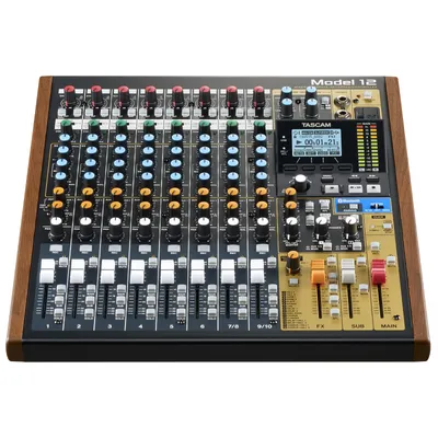 Produktbild von Tascam Model 12, 12 Kanäle, Bluetooth, 16 W, Schwarz, Holz