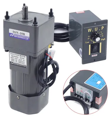 Image de Moteur-réducteur électrique, couple élevé, régulation de vitesse efficace, gris, 220 V