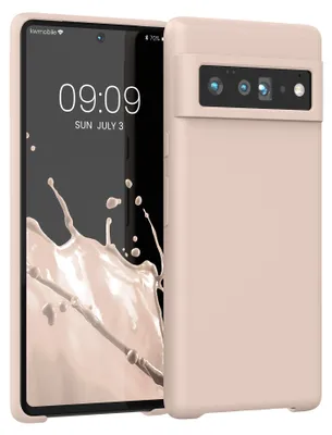 Produktbild von kwmobile Handyhülle für Google Pixel 6 Pro Hülle - Case Silikon - Kabelloses Laden - Schutzhülle Cover in Coconut Swirl