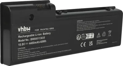 Produktbild von vhbw Akku kompatibel mit Toshiba Satellite Pro P100-422, P100-438, P100-420, P100-439, P100-465 Notebook (4400 mAh, 10,8 V, Li-Ion)