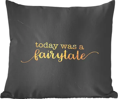 Produktbild von MuchoWow® Zierkissen Sofakissen Wohnzimmer Dekokissen 50x50 cm Zitate - Sprichwörter - Gold - Marmor - Komfort - Sofakissen