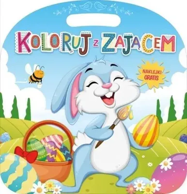 Produktbild von Kolorowanka z naklejkami Koloruj z zającem - praca zbiorowa