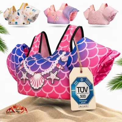 Produktbild von Kinderschwimmweste mit Schwimmflügeln, 3 bis 6 Jahre, bis 30 kg, für Schwimmunterricht