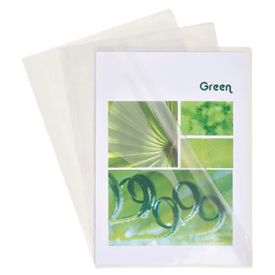 Image de Pochettes transparentes A4 PVC 130my lisse UV=10x10 pièces transparent