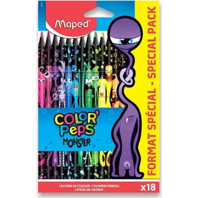 A package of Maped Color Peps Monster colored pencils.