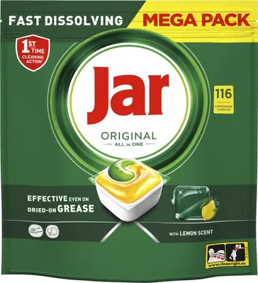 Zdjęcie produktu dla Jar Platinum Original All in One Lemon Kapsułki do zmywarki, 116 sztuk