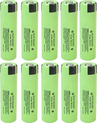 Produktbild von Trade-Shop 10x Panasonic NCR18650PF Zelle Lithium-Ion Akku 2900mAh 3,6V/3,7V 10A Entladestrom Button-Top