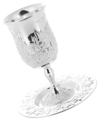 Produktbild von Sets von Kindergläsern mit Untertasse – Jüdisches Weinglas aus Silber