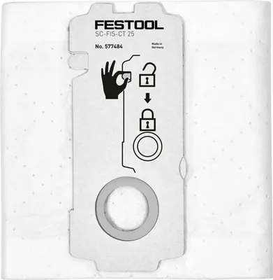Productafbeelding van Festool SC-FIS-CT 25/5 SELFCLEAN filterzak 5 stuks ( 577484 ) voor mobiele afzuiginstallatie CT 25