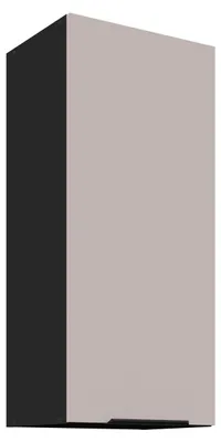 Produktbild von Küchen Hängeschrank 40 cm Küche ARONA Kaschmir beige matt + Schwarz matt Küchenzeile Küchenblock Küche Einbauküche