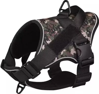 Obrázek produktu pro Taktický postroj pro psy Oxford Premium Camo Night M