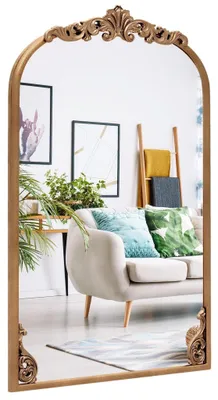 Image de Miroir mural baroque doré, 76 x 51 cm, style arche vintage
