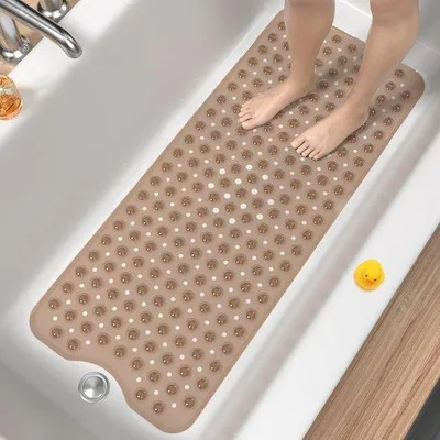 Obrázek produktu pro Ibenzoa® Protiskluzová podložka do vany a sprchy (101 x 40 cm) – PVC, 200 přísavek, 176 drenážních otvorů, odolná proti plísním, protiskluzová