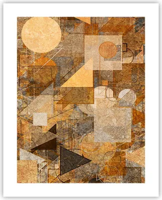 Produktbild von Poster - Poster ohne Rahmen - Abstraktion Figuren Geometrisch - 40x50 cm - Wand Bild - Wanddeko - Wandbilder - Kunstposter - Wandposter - Bilder - Kunstdruck - Wanddekoration - P2XPA40x50-4387