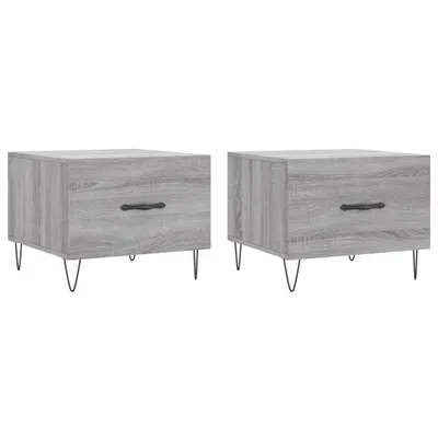 Produktbild von vidaXL Couchtische 2 Stk. Grau Sonoma 50x50x40 cm Holzwerkstoff