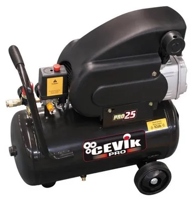 Imagen del producto de Compresor de aire de 24 litros, motor de 2 CV, 230 voltios, eléctrico, con carcasa metálica