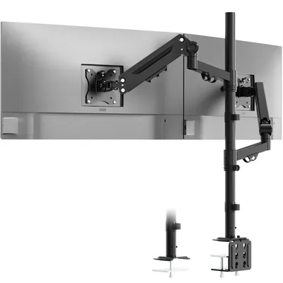 Produktbild von Monitorhalterung für 2 Monitore 17–40 Zoll, bis 12 kg je Arm, VESA 75x75/100x100, Gasfederarm
